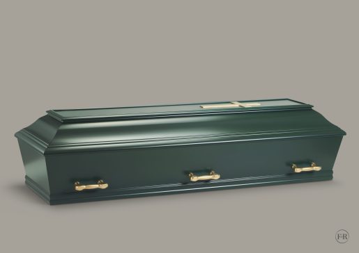 Grøn Kiste Med Guldfarvede Håndtag